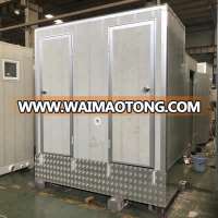 Low cost economical prefabricated container double twin toilet with sewage tank